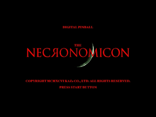 Digital Pinball title screen for Sega Saturn